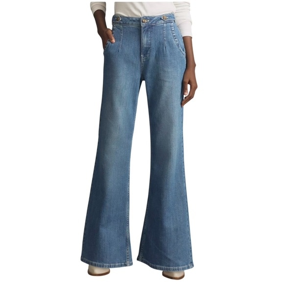 Pilcro Denim - Pilcro Anthropology High-Rise Tower Flare Jeans Size 31